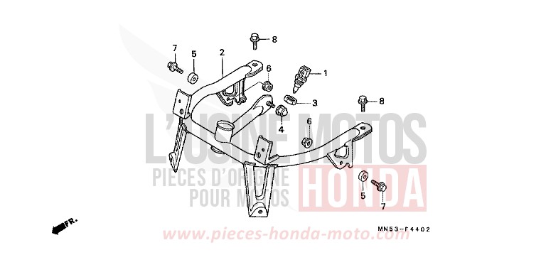 WINDLAUFSTREBE (GL1500AN/SEN) von Gold Wing B127H (B127H) von 1992